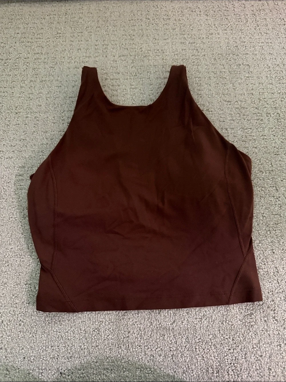 lululemon athletica Brown Ribbed Cropped Sports Bra